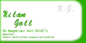 milan goll business card